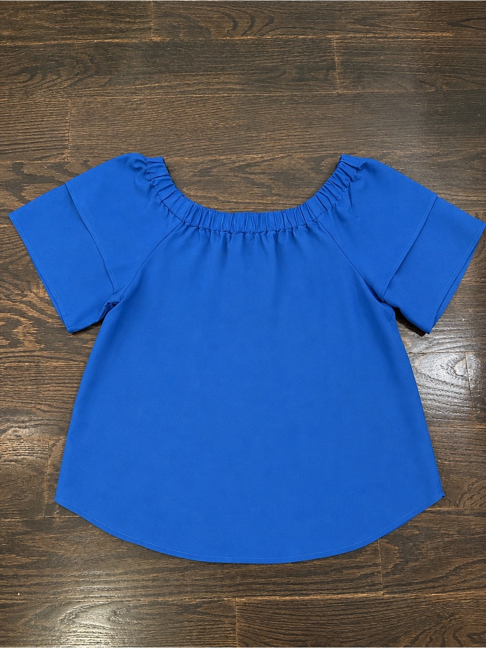 H&M Blue Women's Off-Shoulder Short Sleeve Top